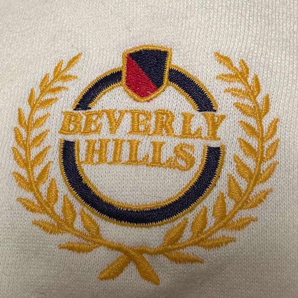 pacsun cream cropped graphic crewneck sweatshirt - Picture 3 of 5